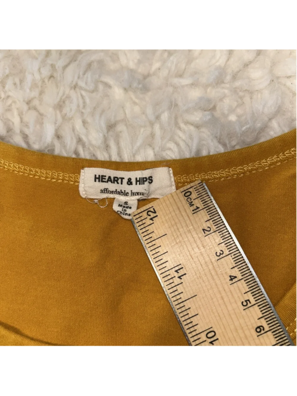 Heart & Hips Small 90’s Style T Shirt Dress Mustard & White Stretchy Comfortable
